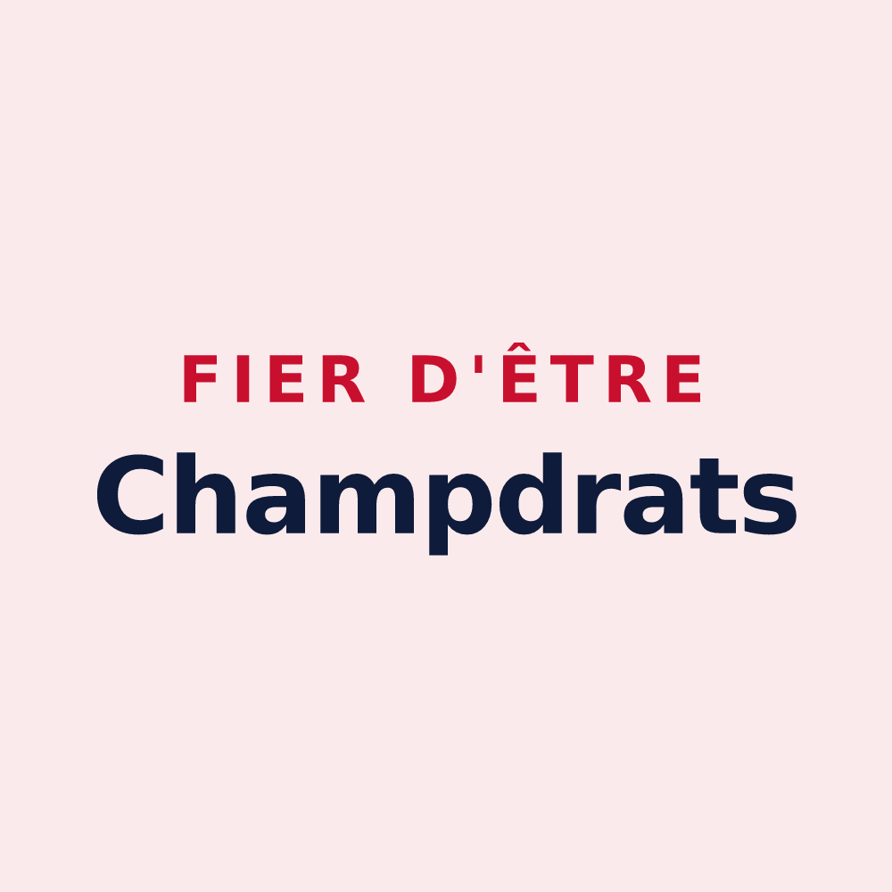Magnet « Fier d'être Champdrats » — design pour Champdray