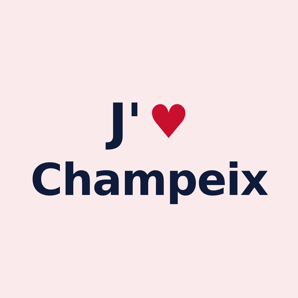 Magnet personnalisé Champeix — design J'aime Champeix
