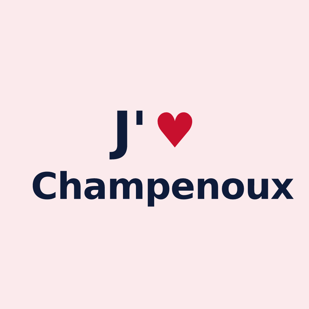 Magnet personnalisé Champenoux — design J'aime Champenoux