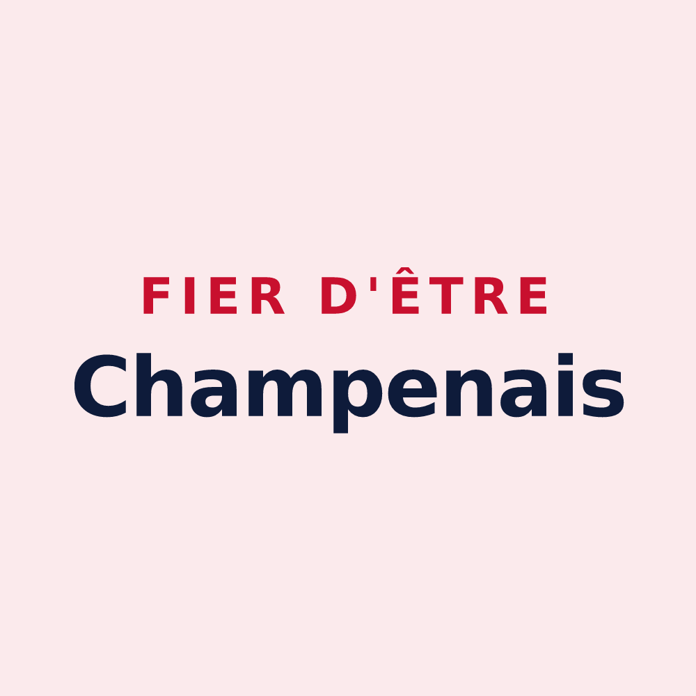 Magnet « Fier d'être Champenais » — design pour Champey-sur-Moselle