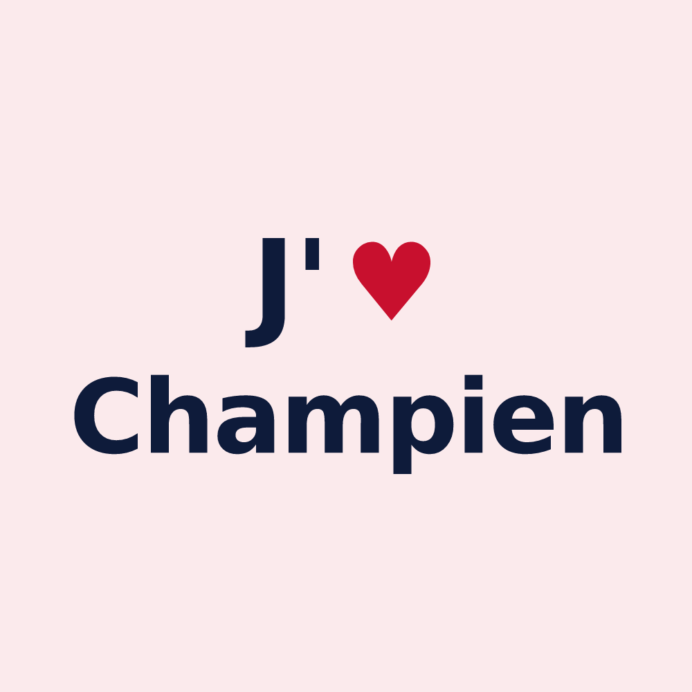 Magnet personnalisé Champien — design J'aime Champien