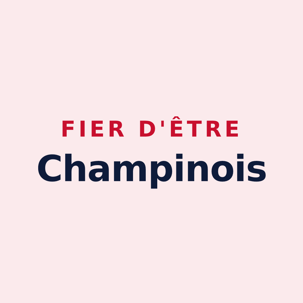 Magnet « Fier d'être Champinois » — design pour Champis