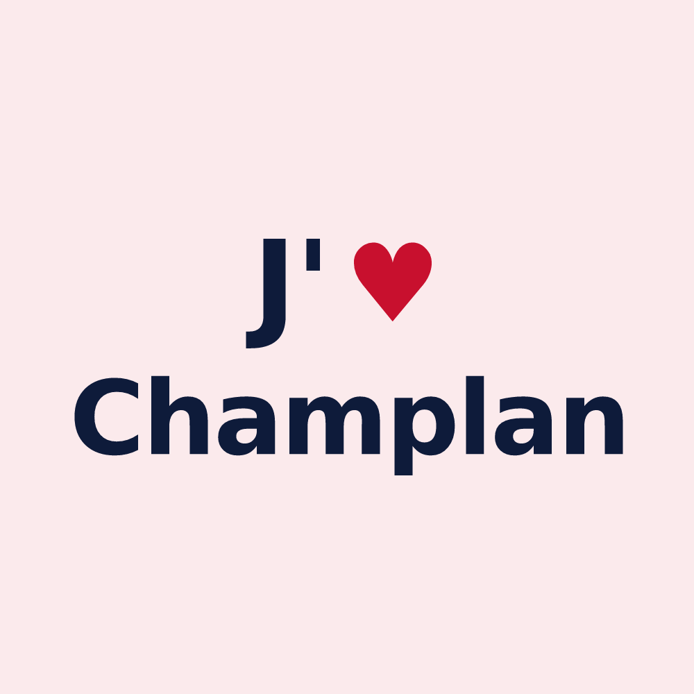 Magnet personnalisé Champlan — design J'aime Champlan