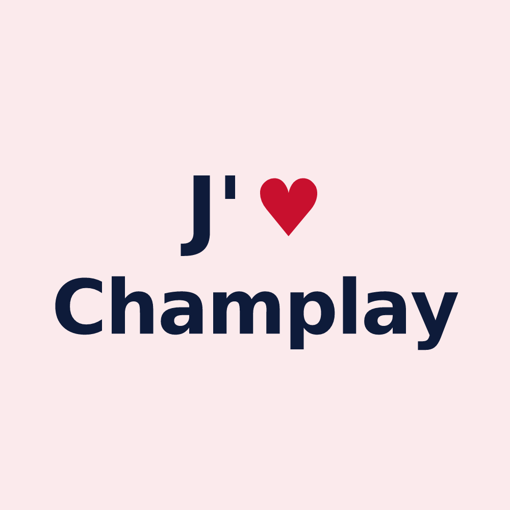 Magnet personnalisé Champlay — design J'aime Champlay