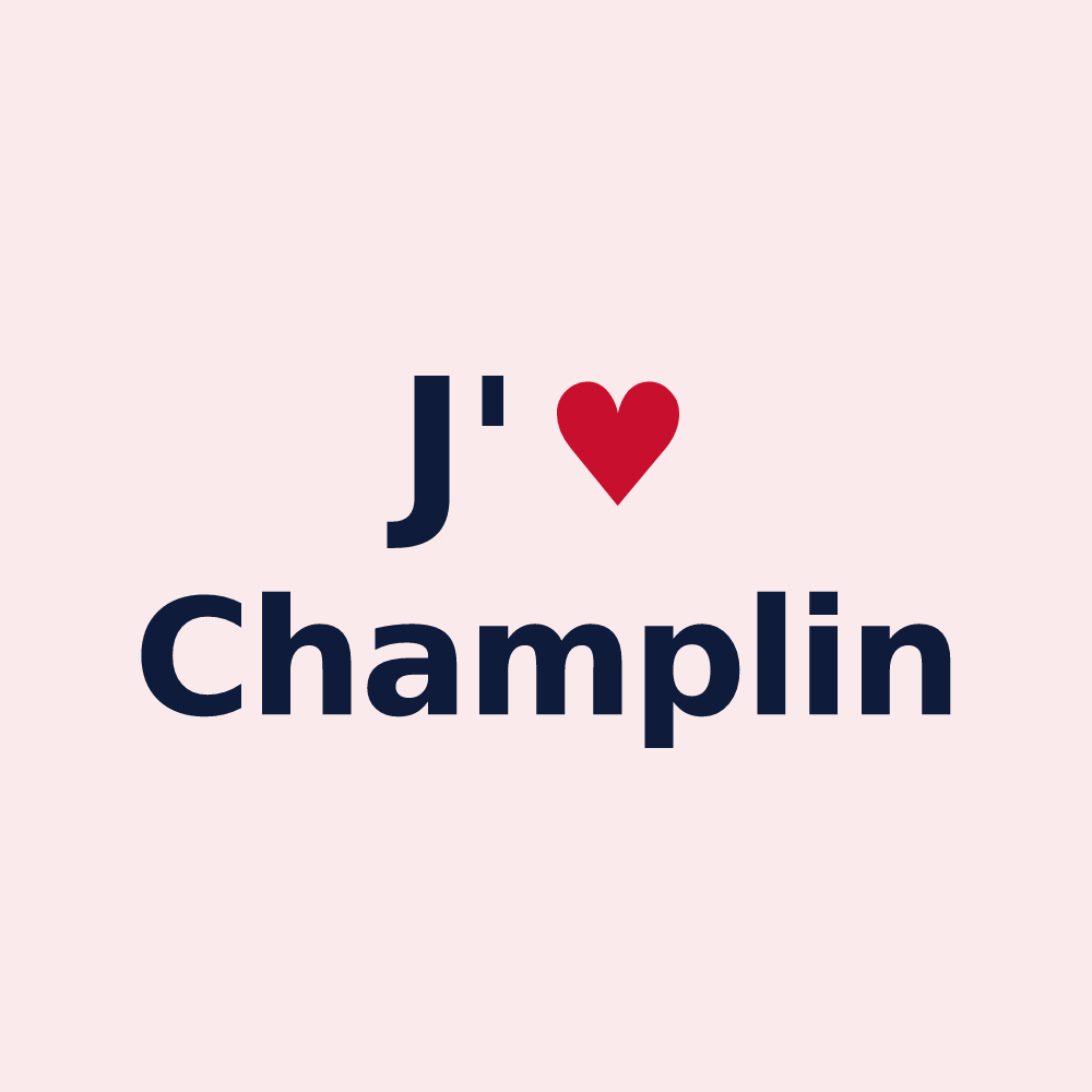 Magnet personnalisé Champlin — design J'aime Champlin