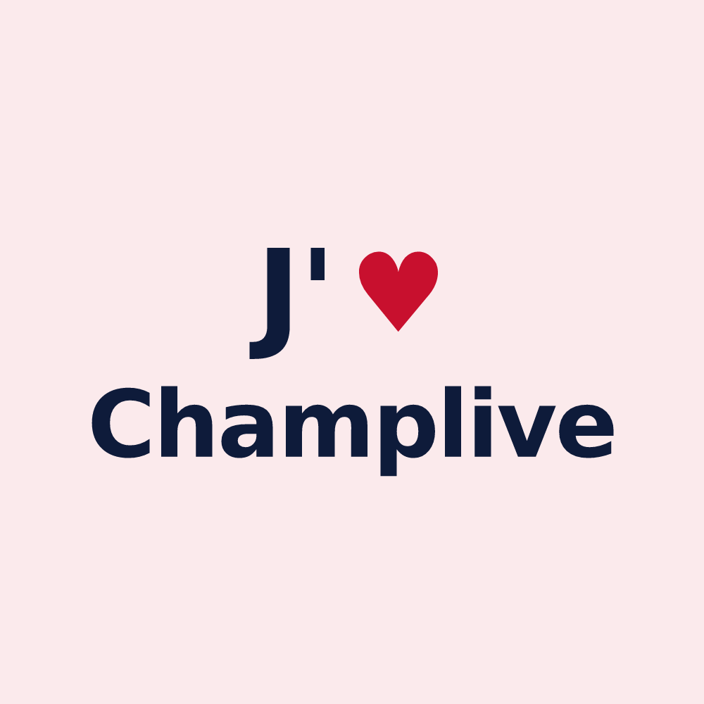 Magnet personnalisé Champlive — design J'aime Champlive
