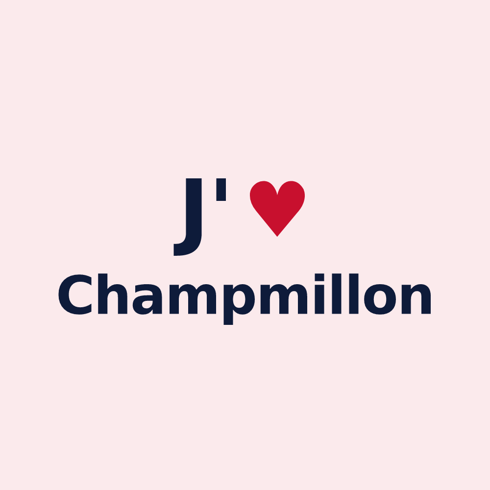 Magnet personnalisé Champmillon — design J'aime Champmillon