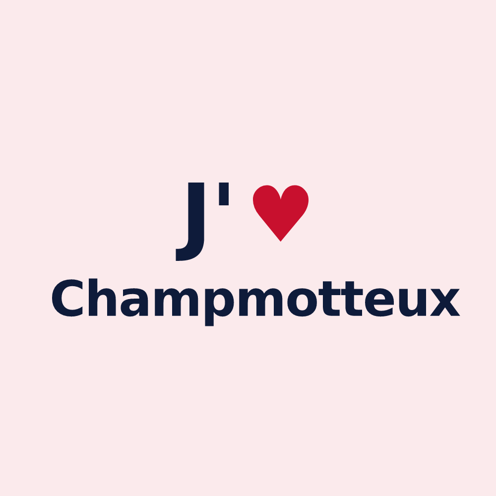 Magnet personnalisé Champmotteux — design J'aime Champmotteux