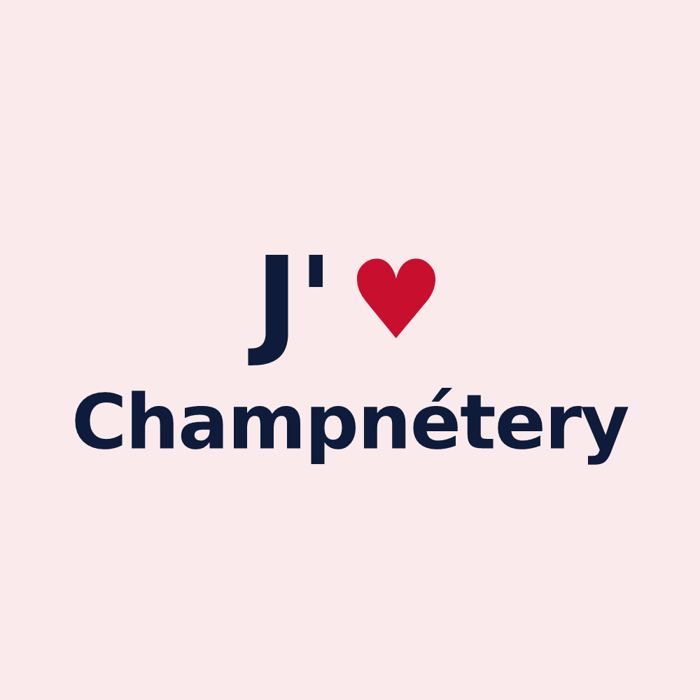 Magnet personnalisé Champnétery — design J'aime Champnétery