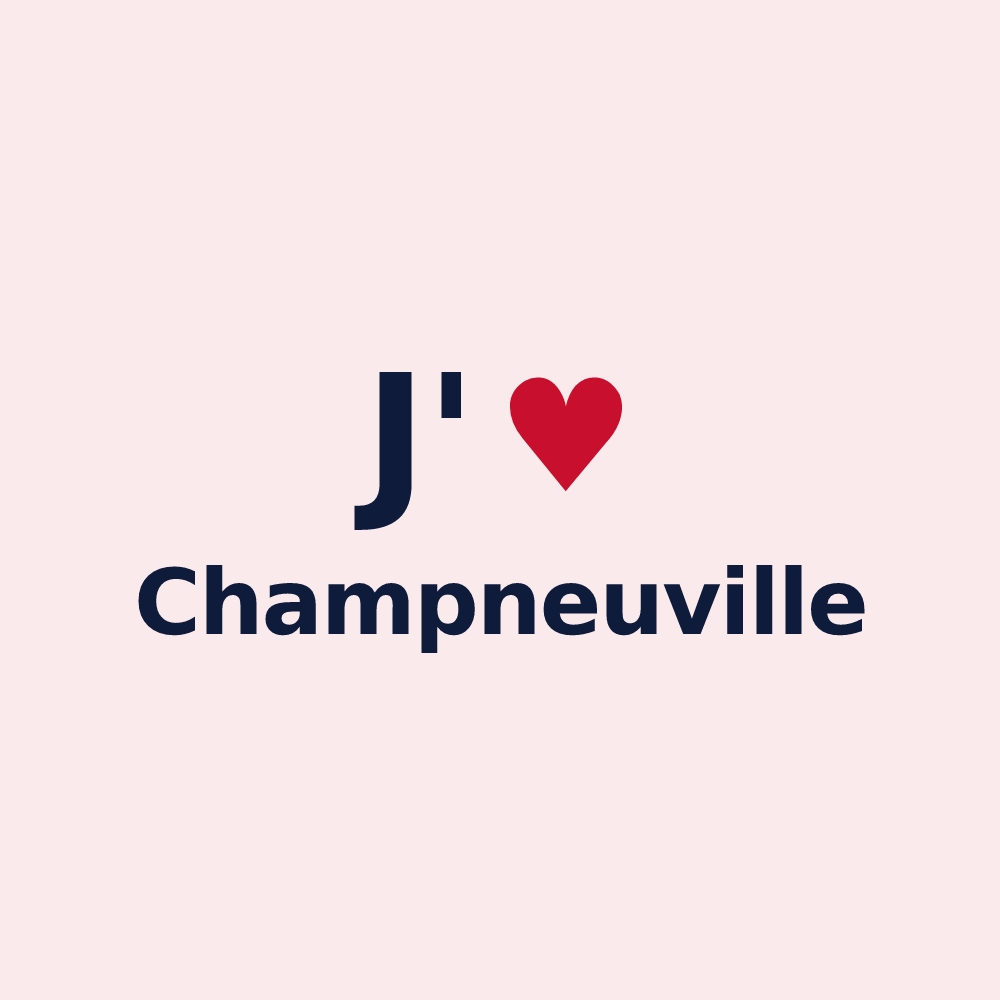 Magnet personnalisé Champneuville — design J'aime Champneuville