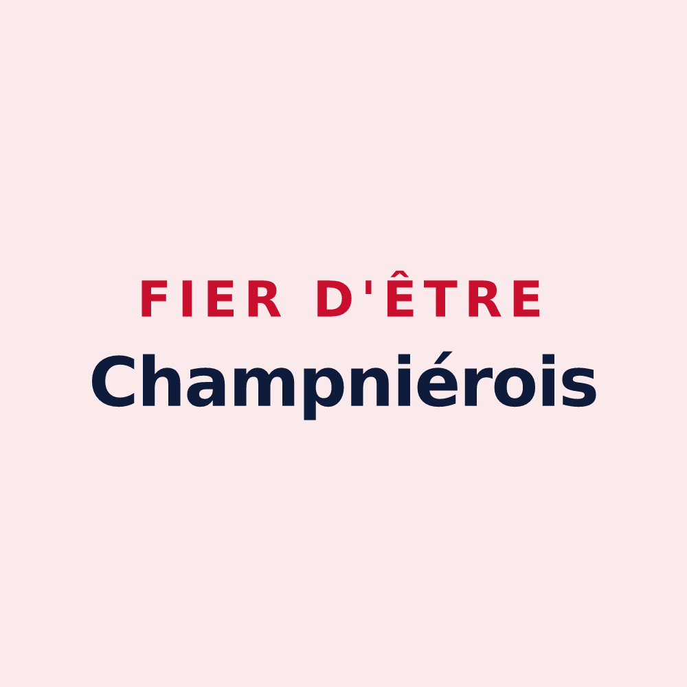Magnet « Fier d'être Champniérois » — design pour Champniers-et-Reilhac