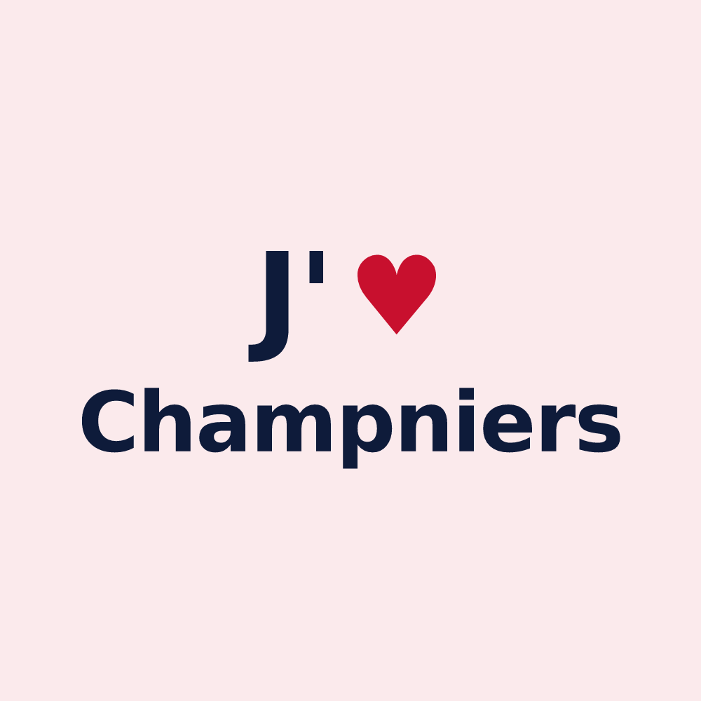 Magnet personnalisé Champniers — design J'aime Champniers