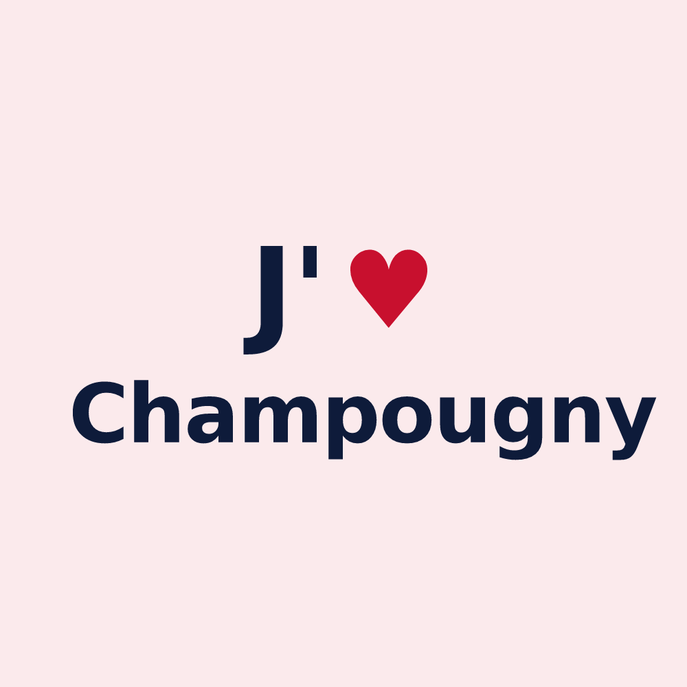 Magnet personnalisé Champougny — design J'aime Champougny