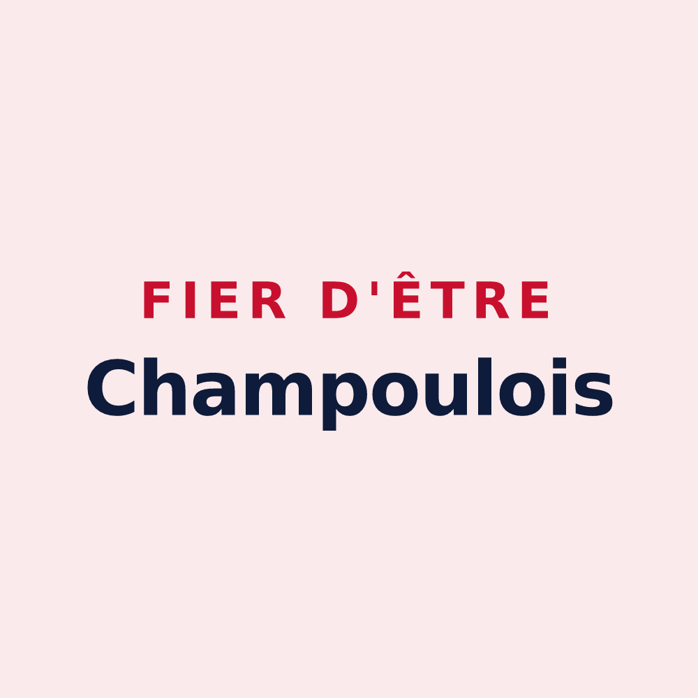 Magnet « Fier d'être Champoulois » — design pour Champoulet
