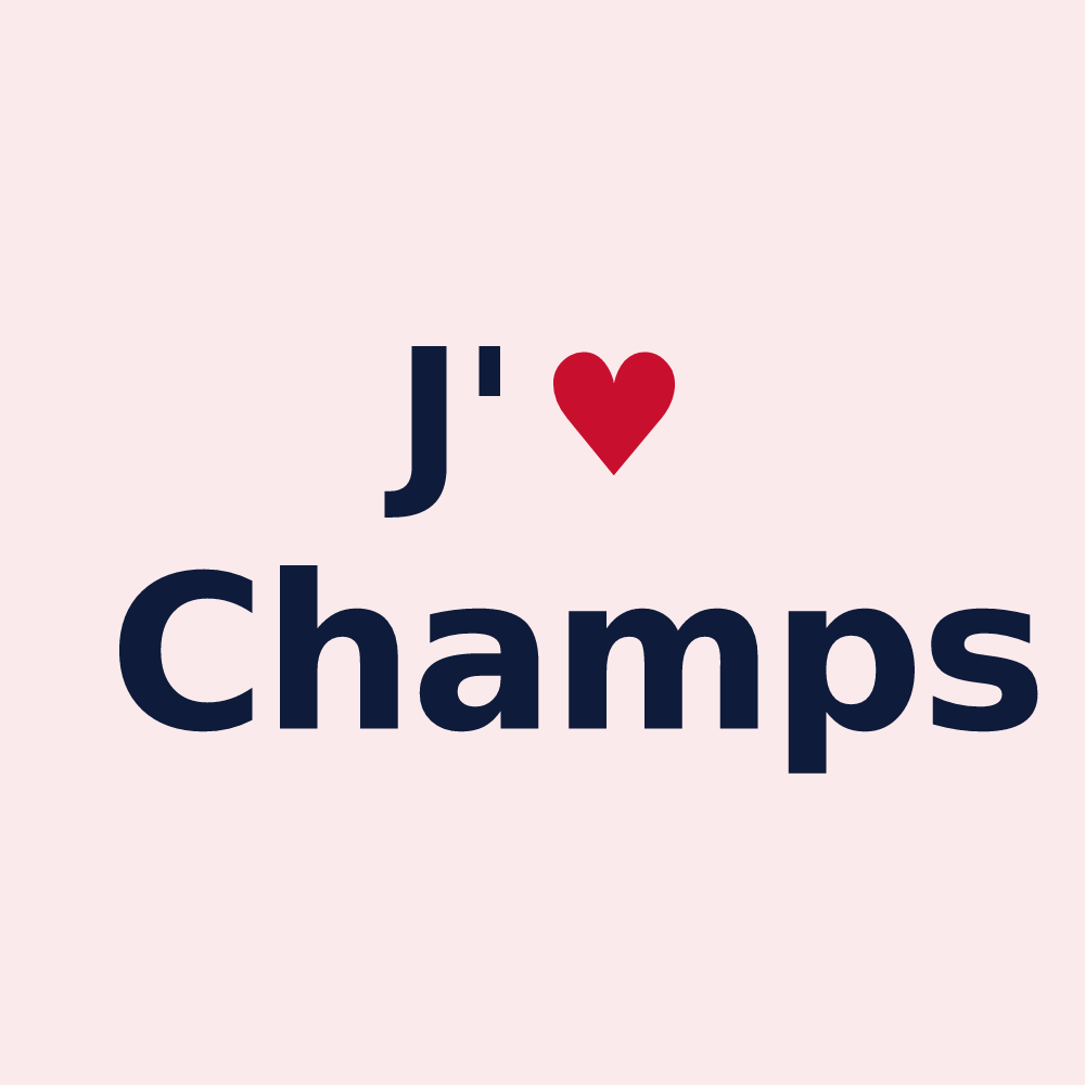 Magnet personnalisé Champs — design J'aime Champs