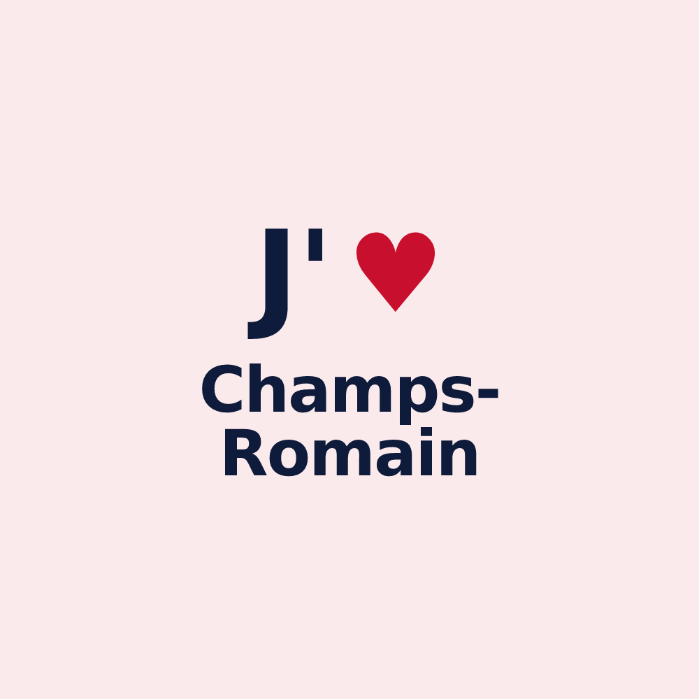 Magnet personnalisé Champs-Romain — design J'aime Champs-Romain