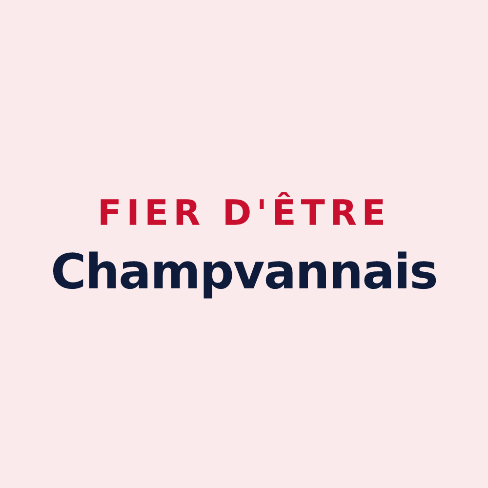 Magnet « Fier d'être Champvannais » — design pour Champvans