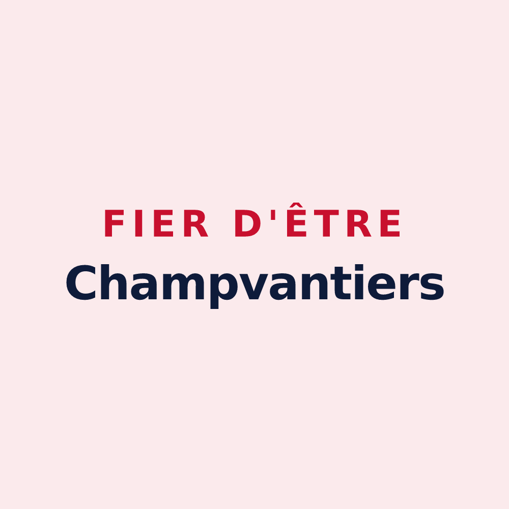 Magnet « Fier d'être Champvantiers » — design pour Champvans-les-Moulins