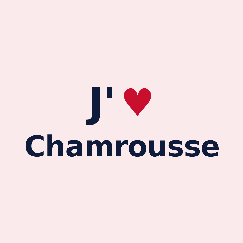 Magnet personnalisé Chamrousse — design J'aime Chamrousse