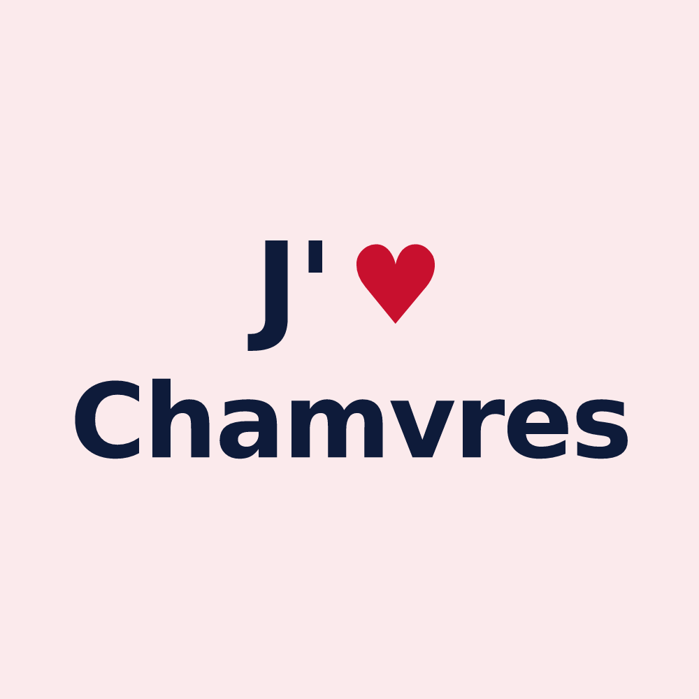 Magnet personnalisé Chamvres — design J'aime Chamvres