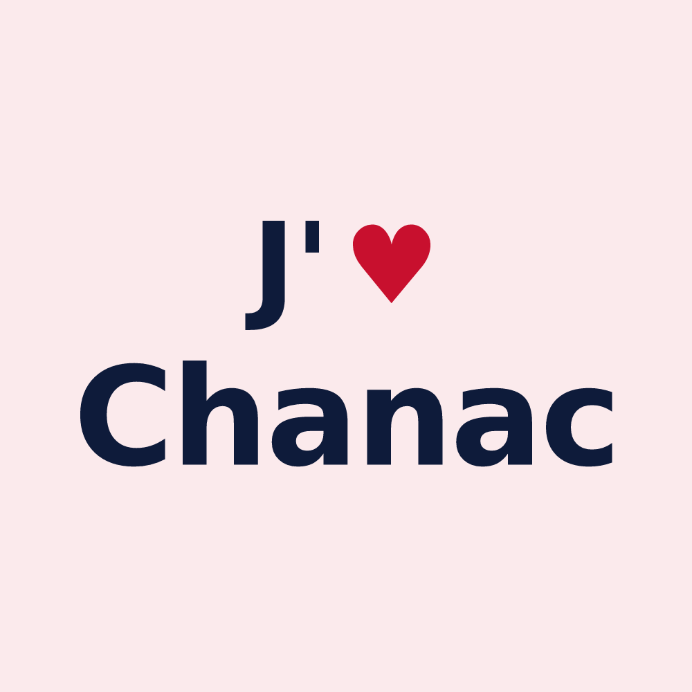 Magnet personnalisé Chanac — design J'aime Chanac