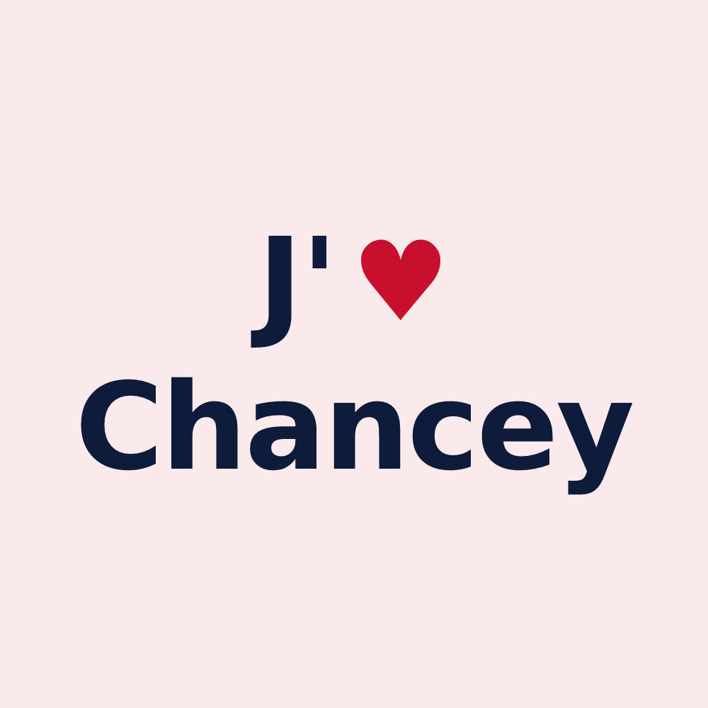 Magnet personnalisé Chancey — design J'aime Chancey