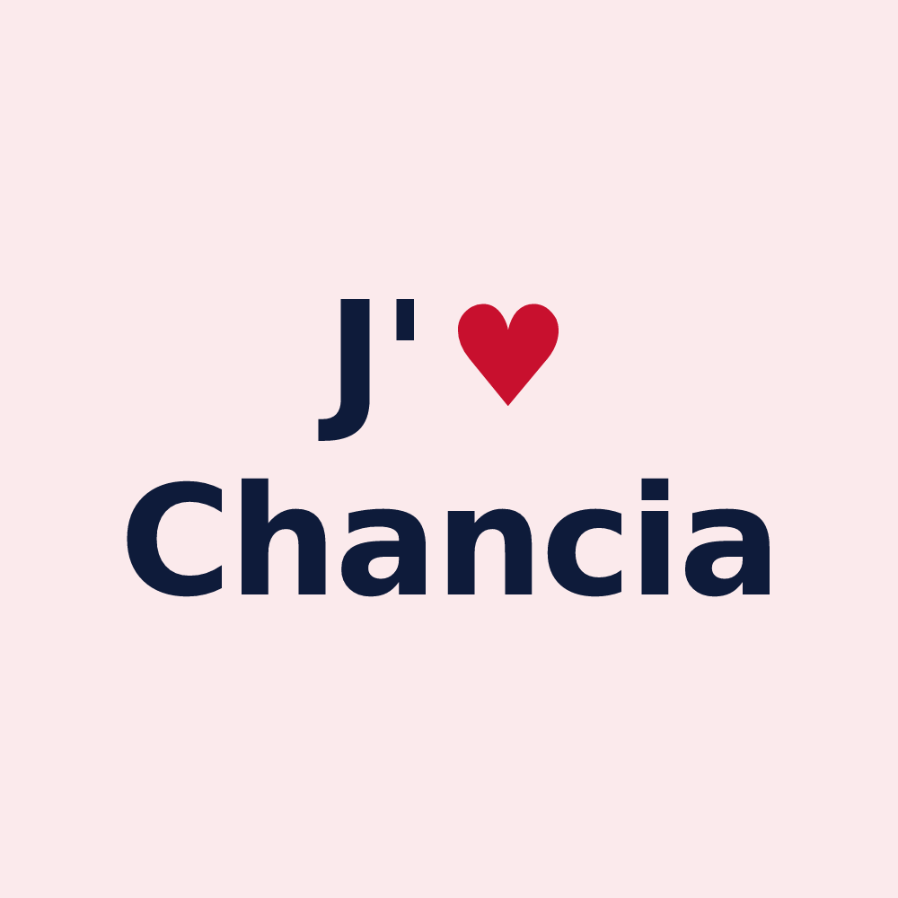 Magnet personnalisé Chancia — design J'aime Chancia