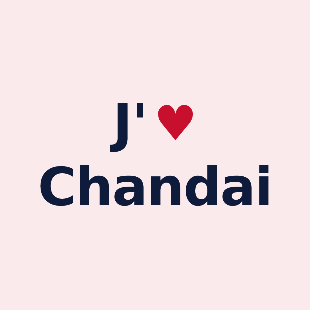 Magnet personnalisé Chandai — design J'aime Chandai