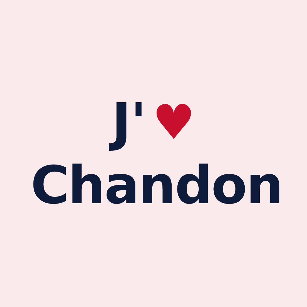 Magnet personnalisé Chandon — design J'aime Chandon