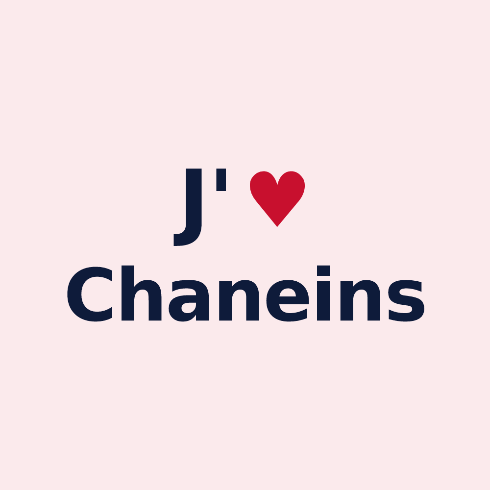 Magnet personnalisé Chaneins — design « J'aime Chaneins » imprimé sur le magnet