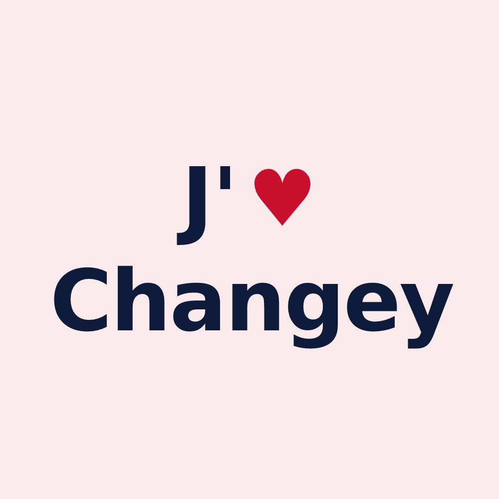Magnet personnalisé Changey — design J'aime Changey