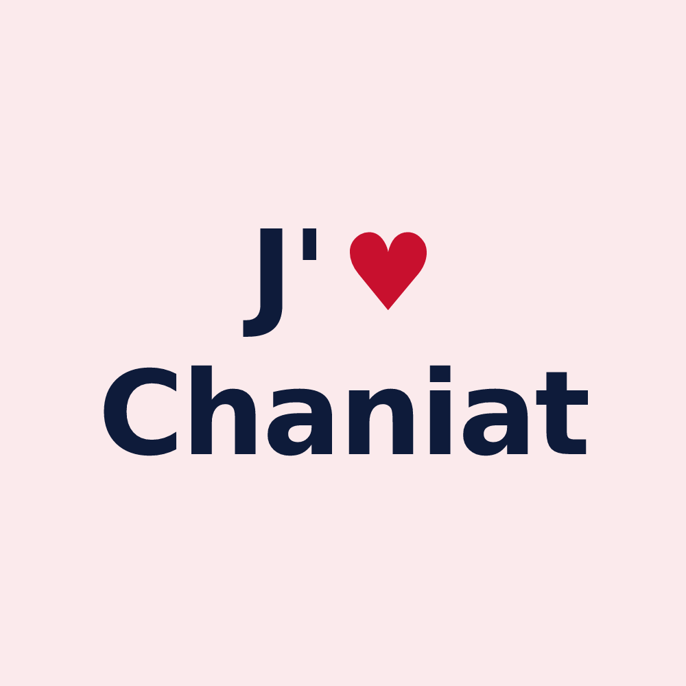 Magnet personnalisé Chaniat — design J'aime Chaniat