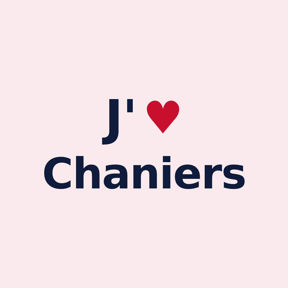 Magnet personnalisé Chaniers — design J'aime Chaniers