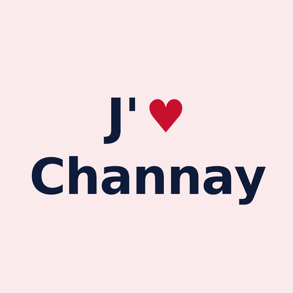 Magnet personnalisé Channay — design J'aime Channay