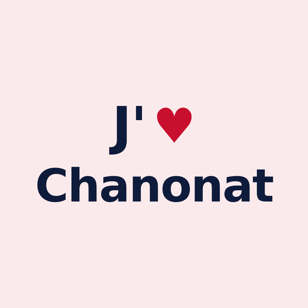 Magnet personnalisé Chanonat — design J'aime Chanonat