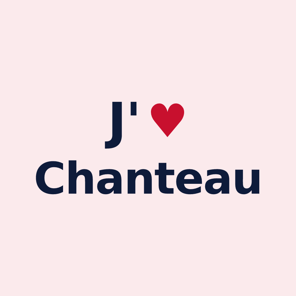 Magnet personnalisé Chanteau — design J'aime Chanteau