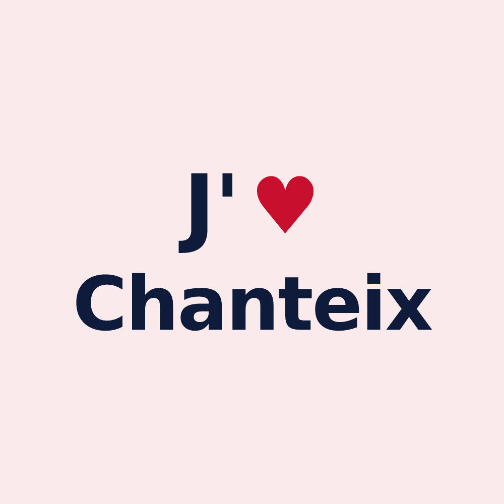 Magnet personnalisé Chanteix — design J'aime Chanteix
