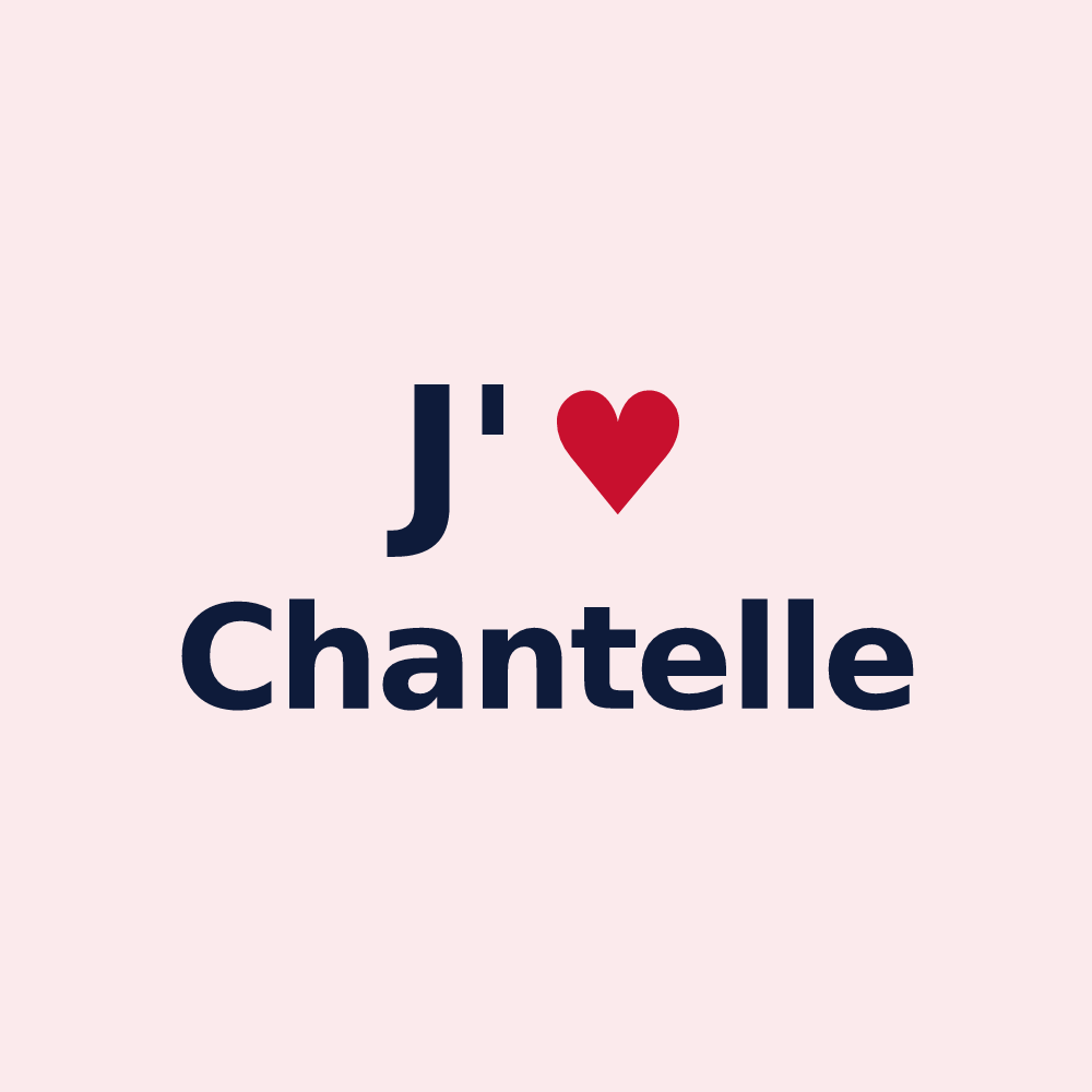 Magnet personnalisé Chantelle — design J'aime Chantelle