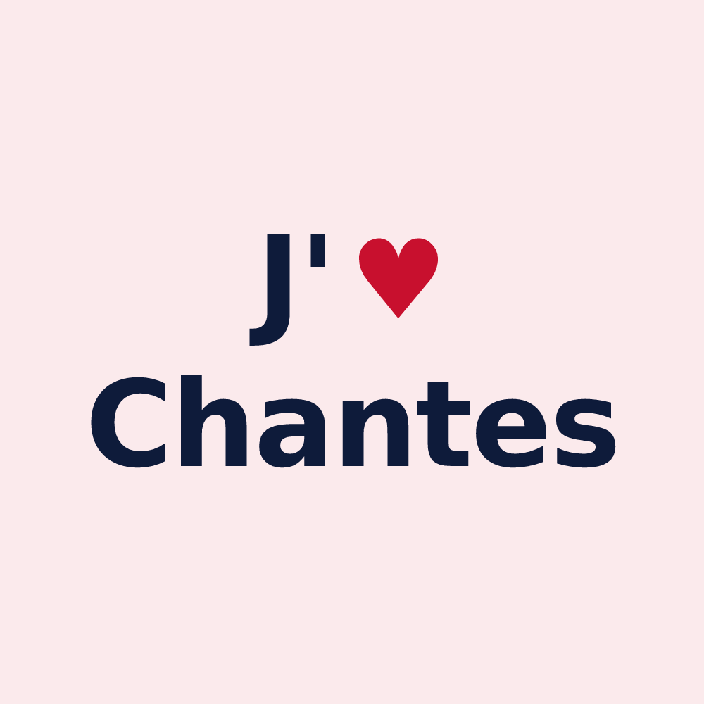 Magnet personnalisé Chantes — design « J'aime Chantes » imprimé sur le magnet