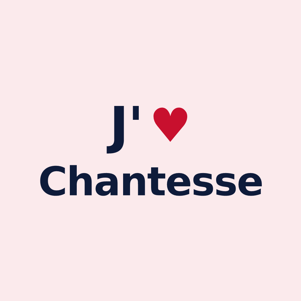 Magnet personnalisé Chantesse — design J'aime Chantesse