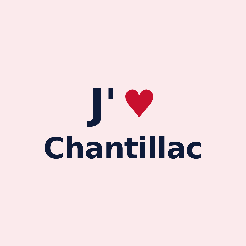 Magnet personnalisé Chantillac — design J'aime Chantillac