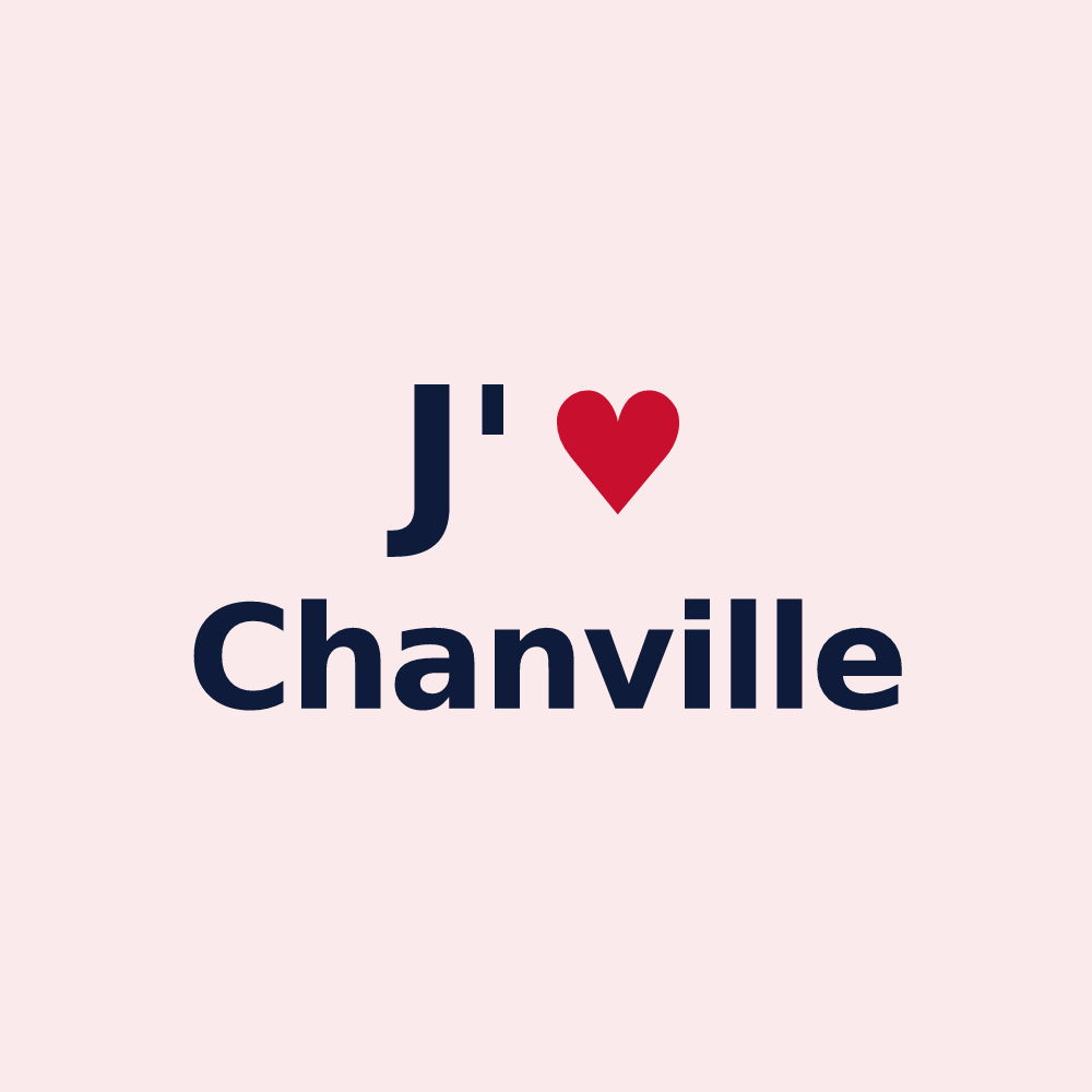 Magnet personnalisé Chanville — design J'aime Chanville