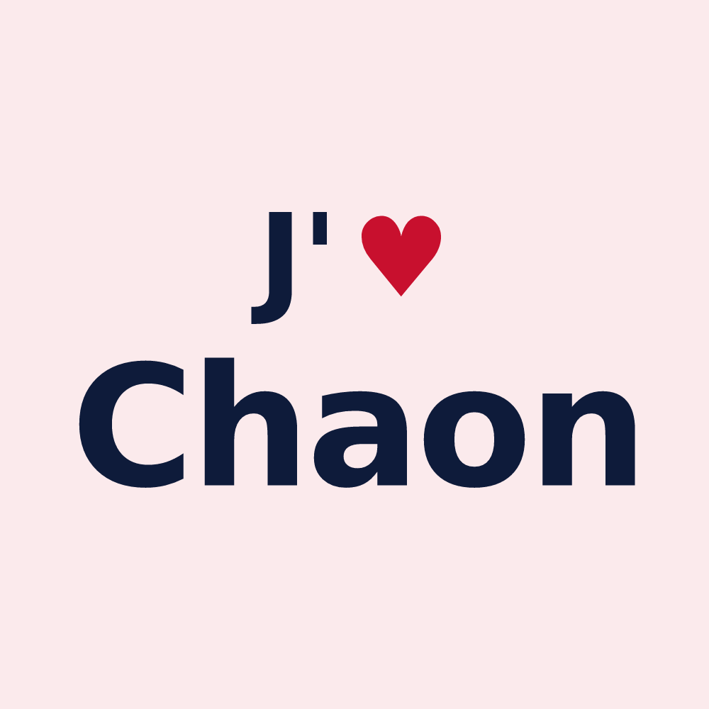 Magnet personnalisé Chaon — design « J'aime Chaon » imprimé sur le magnet