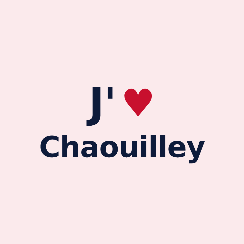 Magnet personnalisé Chaouilley — design J'aime Chaouilley
