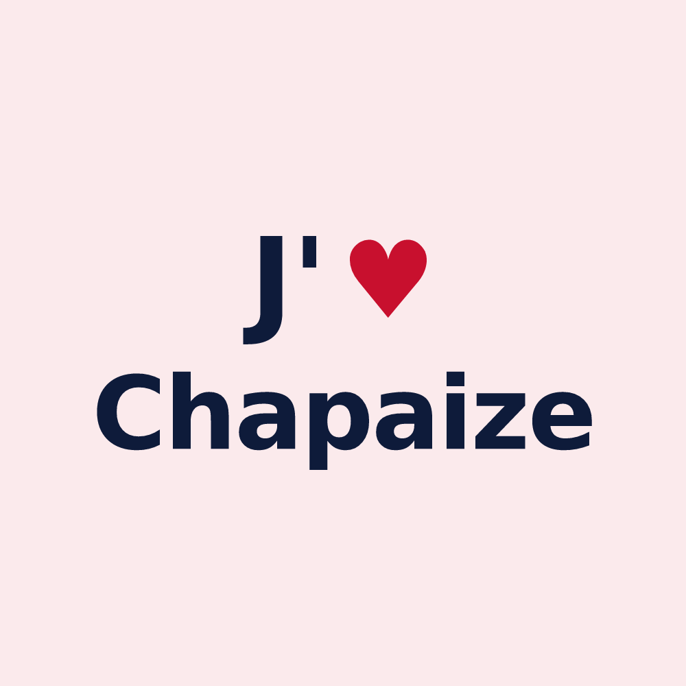 Magnet personnalisé Chapaize — design J'aime Chapaize