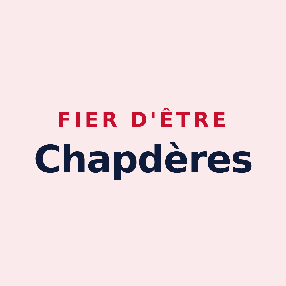 Magnet « Fier d'être Chapdères » — design pour Chapdes-Beaufort
