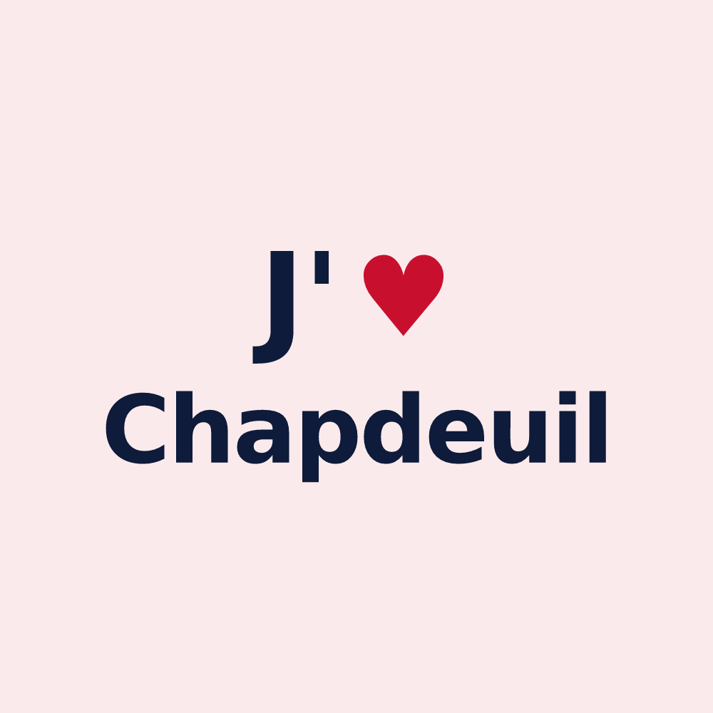 Magnet personnalisé Chapdeuil — design « J'aime Chapdeuil » imprimé sur le magnet