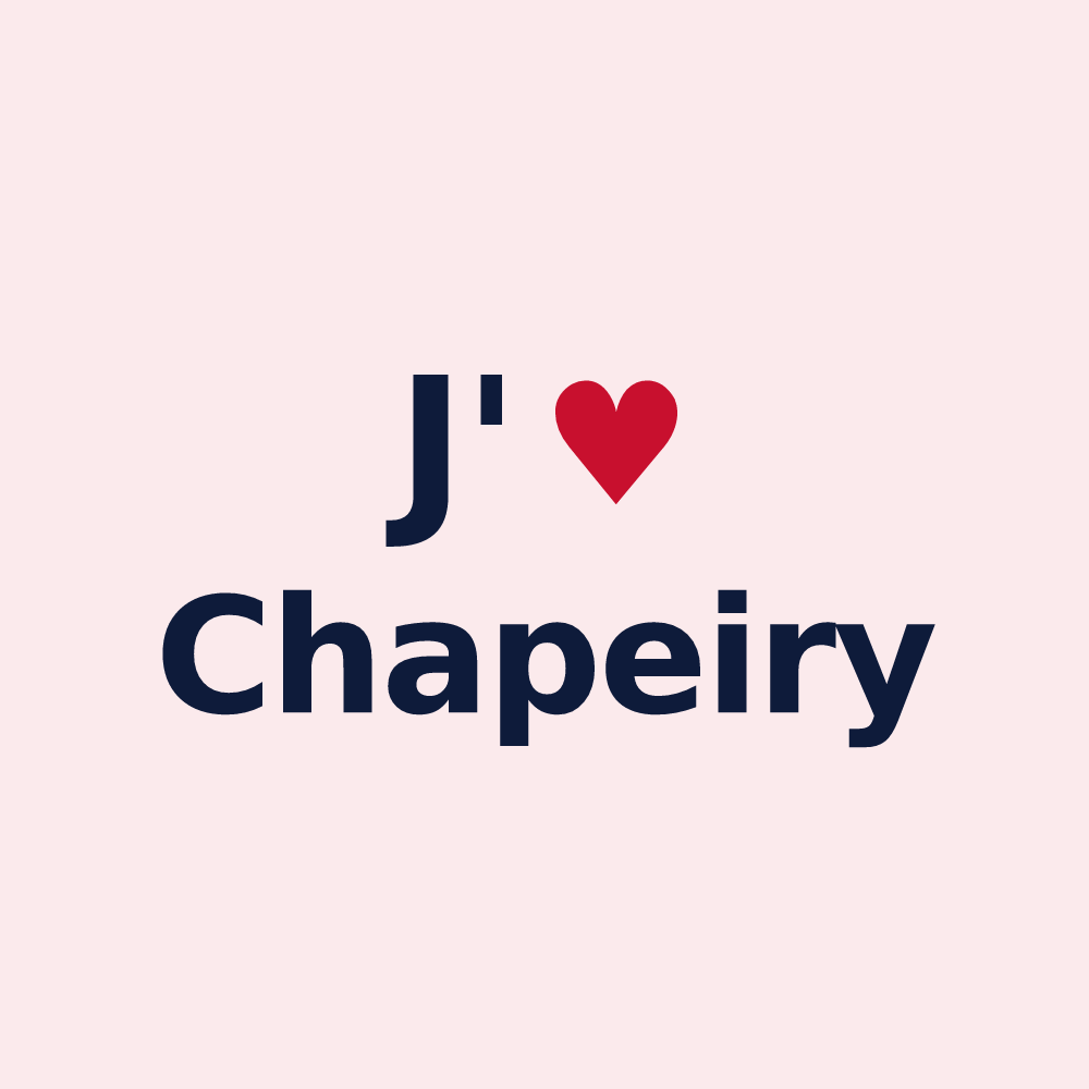 Magnet personnalisé Chapeiry — design J'aime Chapeiry