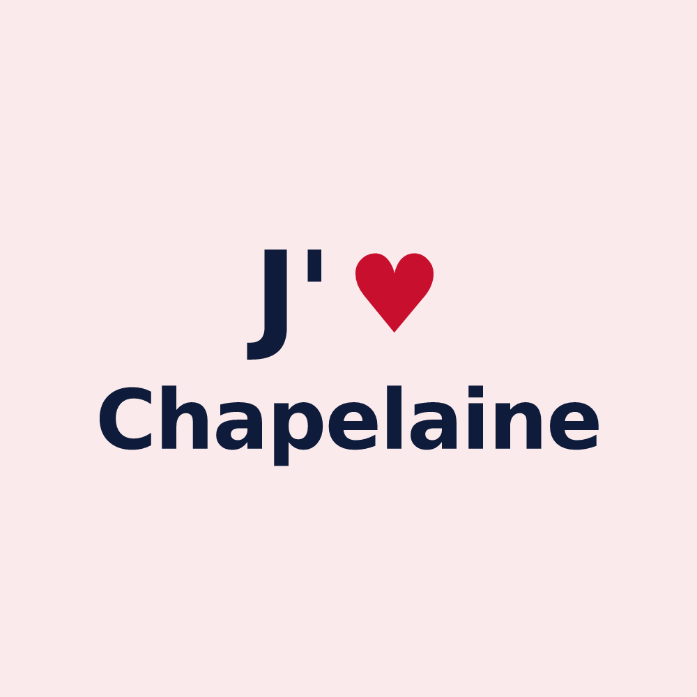Magnet personnalisé Chapelaine — design J'aime Chapelaine