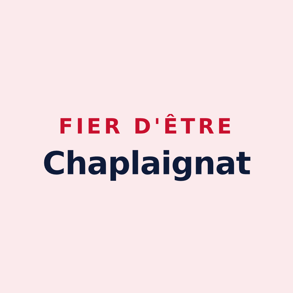 Magnet « Fier d'être Chaplaignat » — design pour Chapelaine